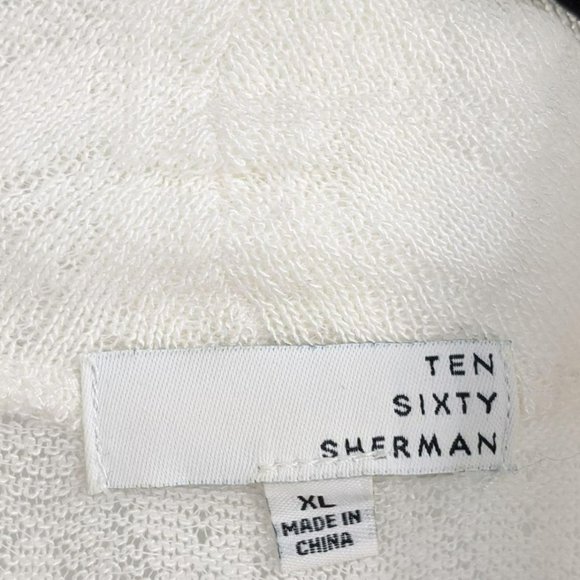 Ten Sixty Sherman Pointelle Mock Neck Sweater Top size XL - Picture 4 of 8